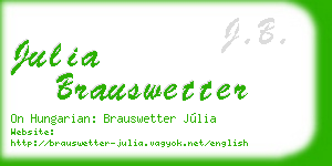 julia brauswetter business card