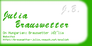 julia brauswetter business card